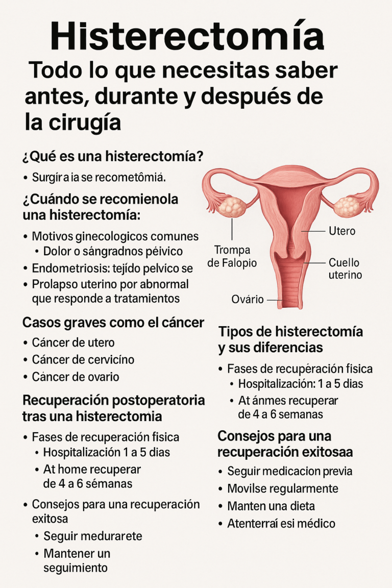 Histerectomía: Todo lo que necesitas saber antes, durante y después de la cirugía